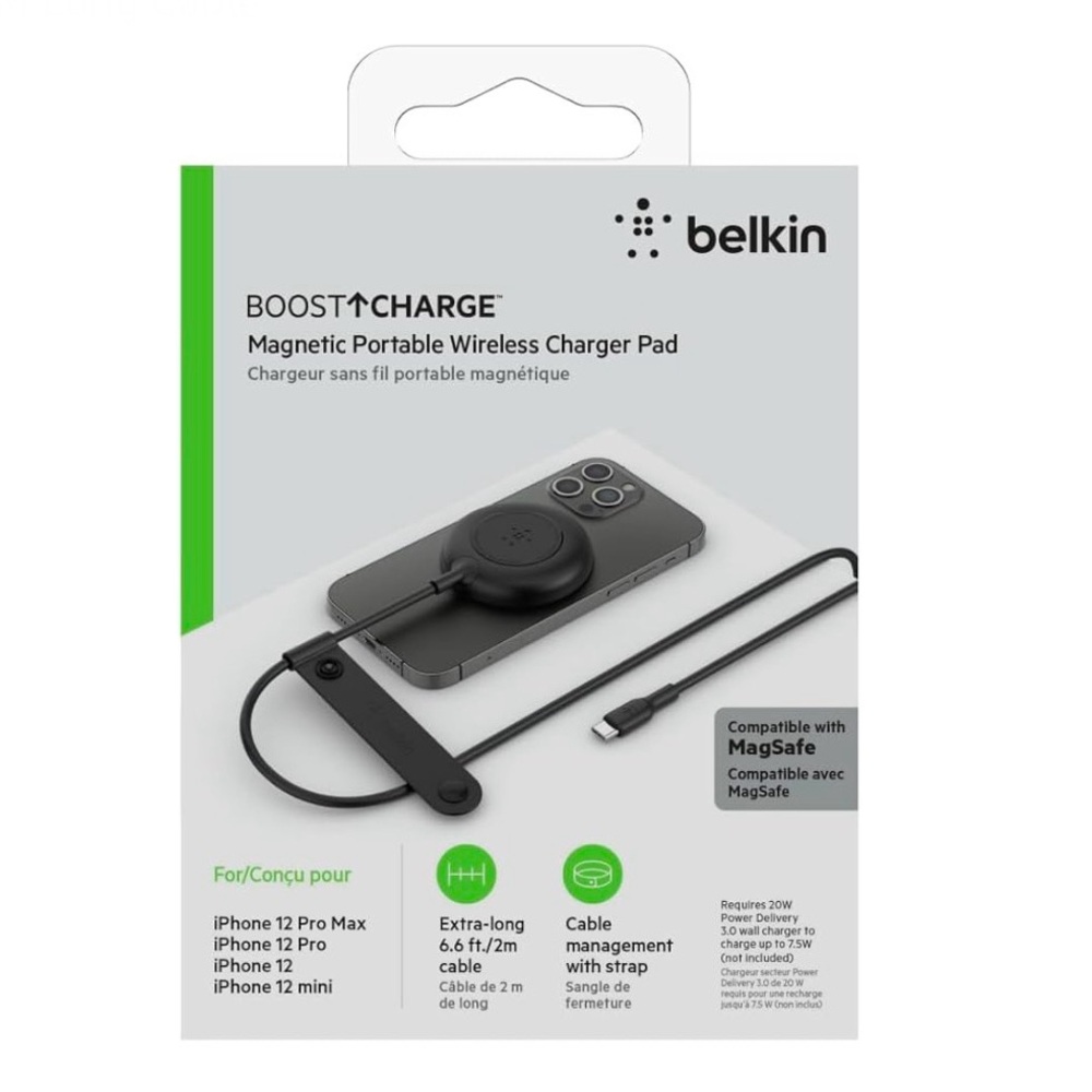 belkin 7.5W Magnetic Portable Wireless Charger Pad
